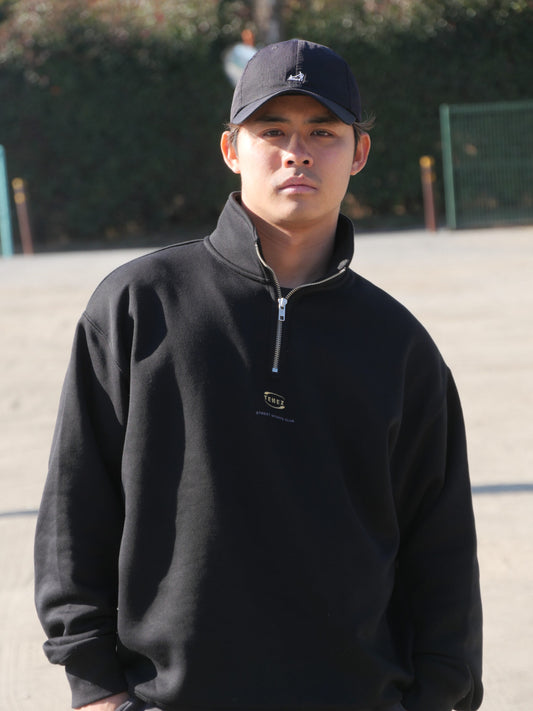 0118. 裏起毛 Half Zip Sweat Shirt