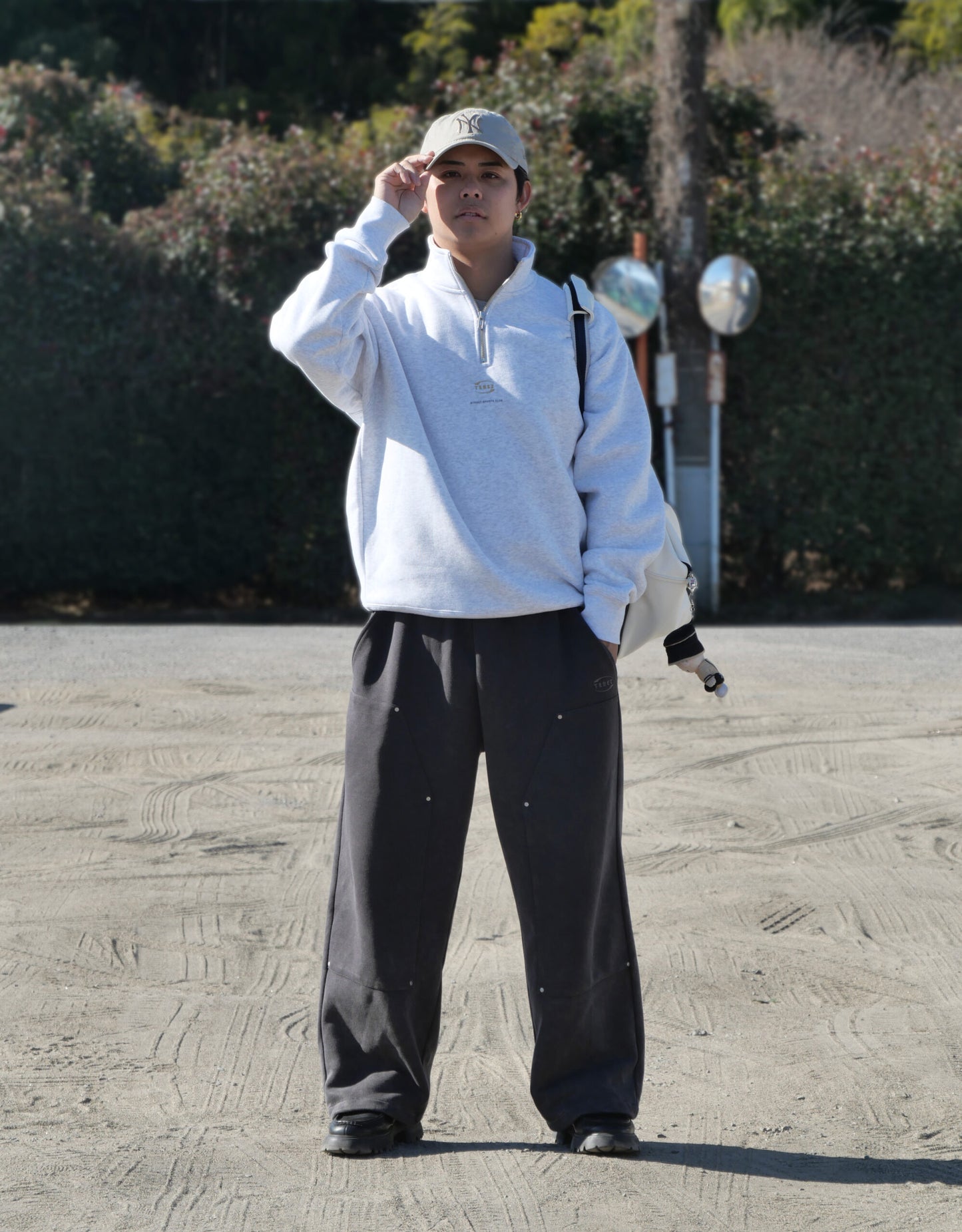 0118. 裏起毛 Half Zip Sweat Shirt