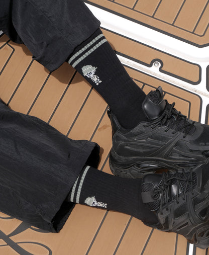 0136. Half Terry Arch Support Socks "スネッチ”