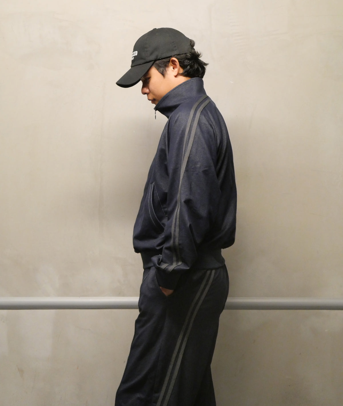 0142. Track Jacket Two Stripes (デニム風)