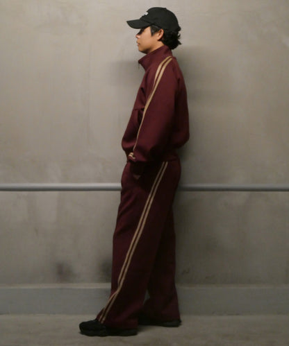 0143. TENEZ Track Pants Two Stripes (エンジ)