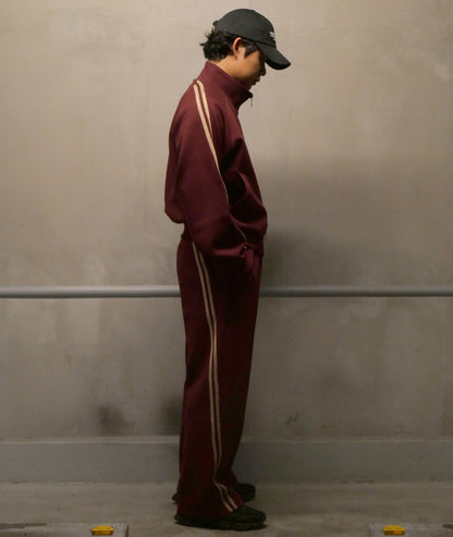 0143. TENEZ Track Pants Two Stripes (エンジ)