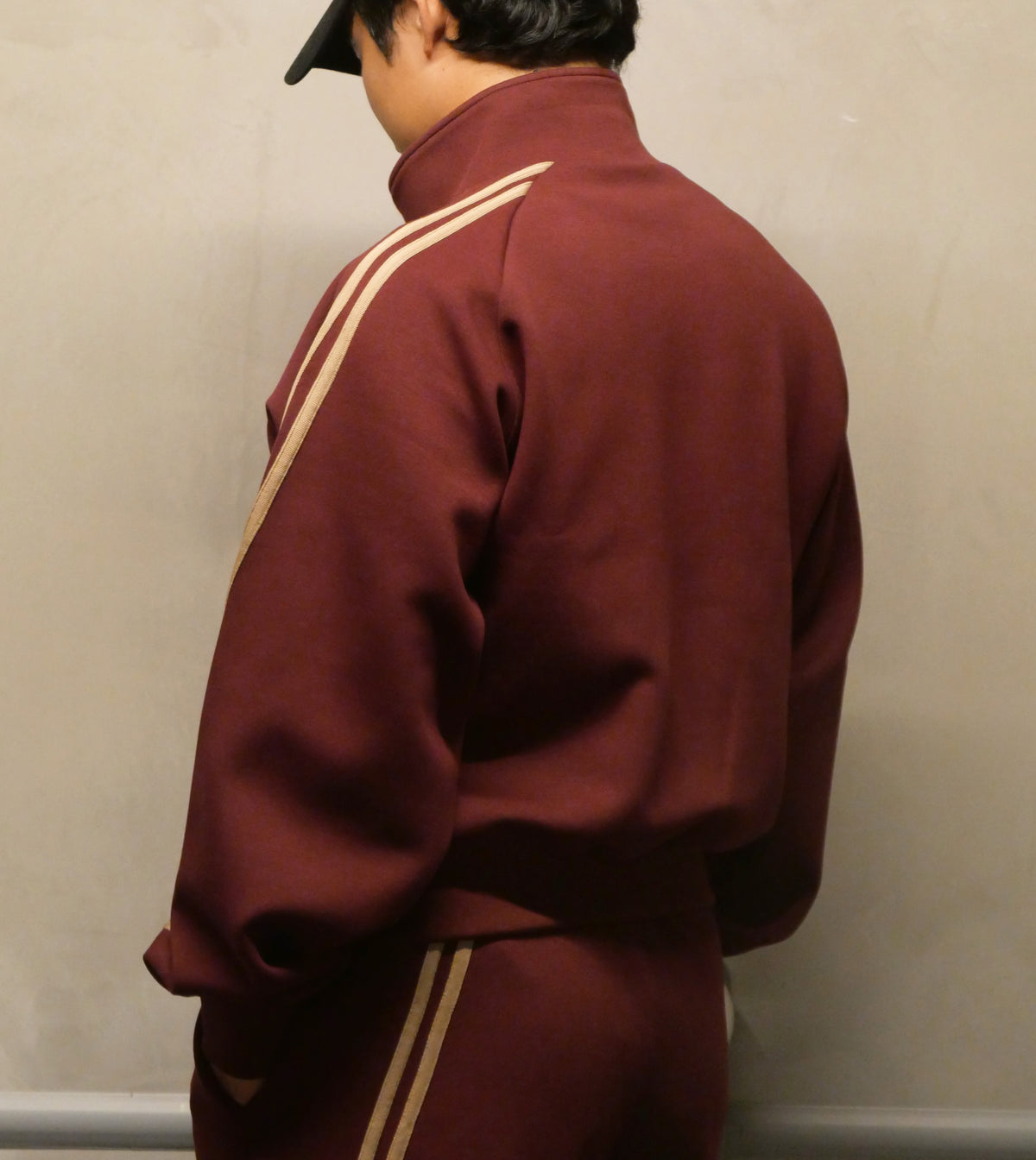 0141. Track Jacket Two Stripes (エンジ)