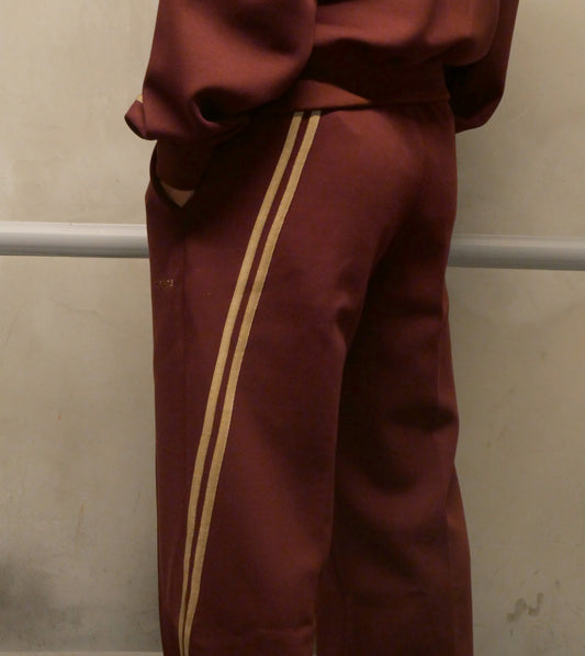 0143. TENEZ Track Pants Two Stripes (エンジ)