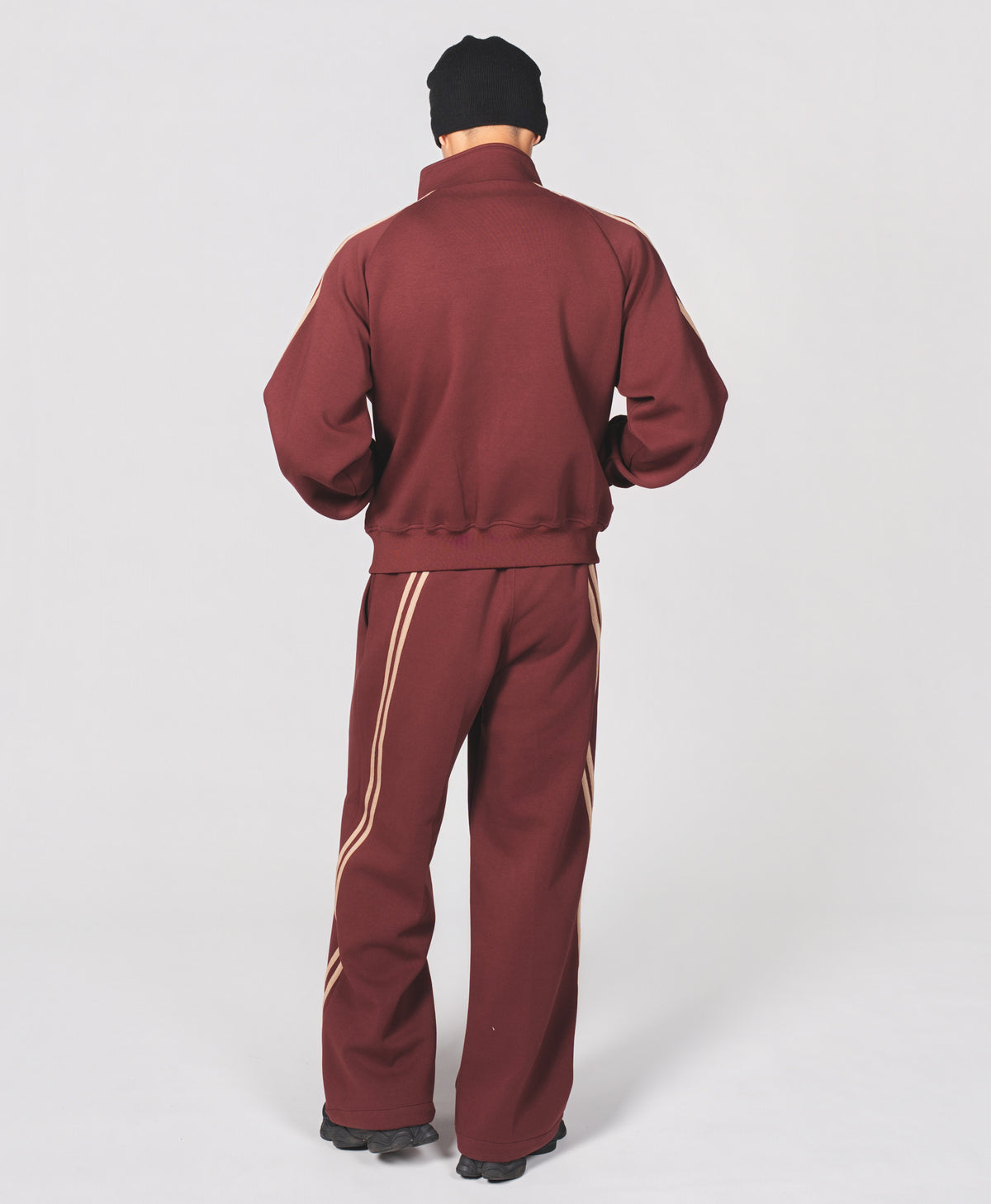 【セットアップ 】0141. & 0143. TENEZ Track Jacket & Pants Two Stripes SET UP (エンジ)