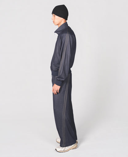 【セットアップ 】0142. & 0144. TENEZ Track Jacket & Pants Two Stripes SET UP (デニム風)