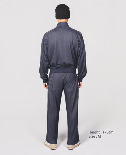 【セットアップ 】0142. & 0144. TENEZ Track Jacket & Pants Two Stripes SET UP (デニム風)