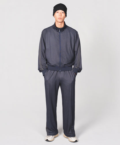 【セットアップ 】0142. & 0144. TENEZ Track Jacket & Pants Two Stripes SET UP (デニム風)