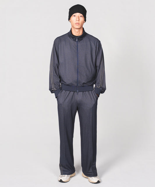 【セットアップ 】0142. & 0144. TENEZ Track Jacket & Pants Two Stripes SET UP (デニム風)