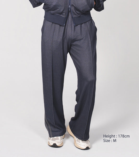 0144. TENEZ Track Pants Two Stripes (デニム風)