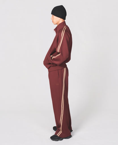 【セットアップ 】0141. & 0143. TENEZ Track Jacket & Pants Two Stripes SET UP (エンジ)