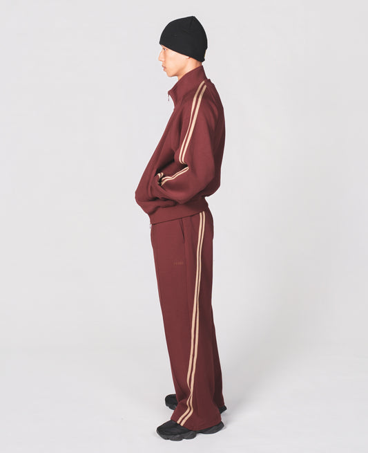 0141. Track Jacket Two Stripes (エンジ)