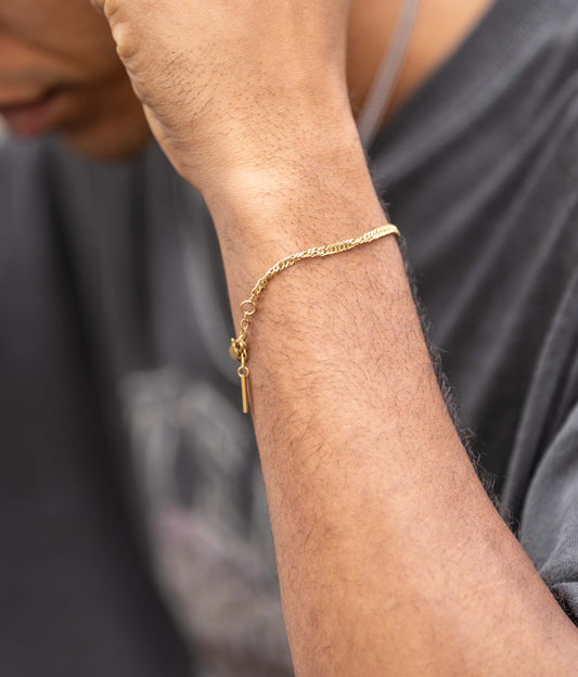 0090. Stainless Chain Bracelet（GOLD）
