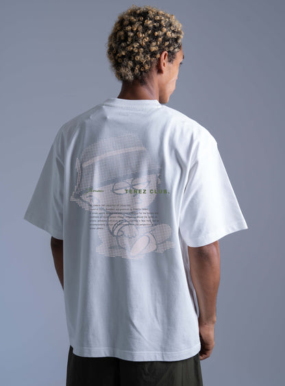 0124. AFTER-TRAINING Silky-Matte Cotton Tee "スネッチ CLUB"