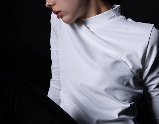 0074. （WOMENS）MOON-TECH®︎ Mock Neck Long Sleeve Tee