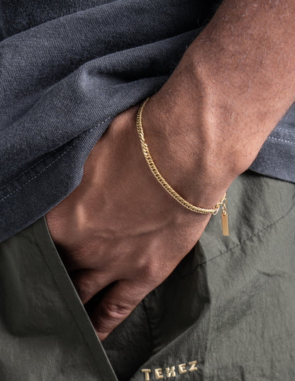 0090. Stainless Chain Bracelet（GOLD）