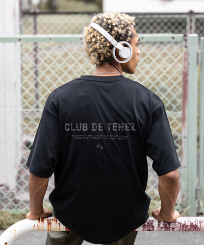 0123. Silky-Matte Cotton Tee "CLUB DE TENEZ"