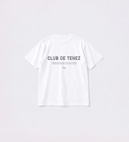 0123. Silky-Matte Cotton Tee "CLUB DE TENEZ"