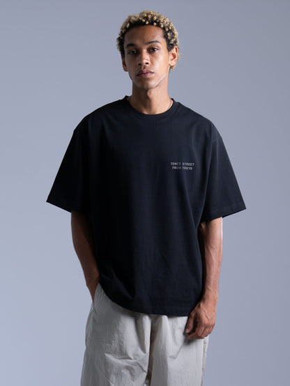0123. Silky-Matte Cotton Tee "CLUB DE TENEZ"