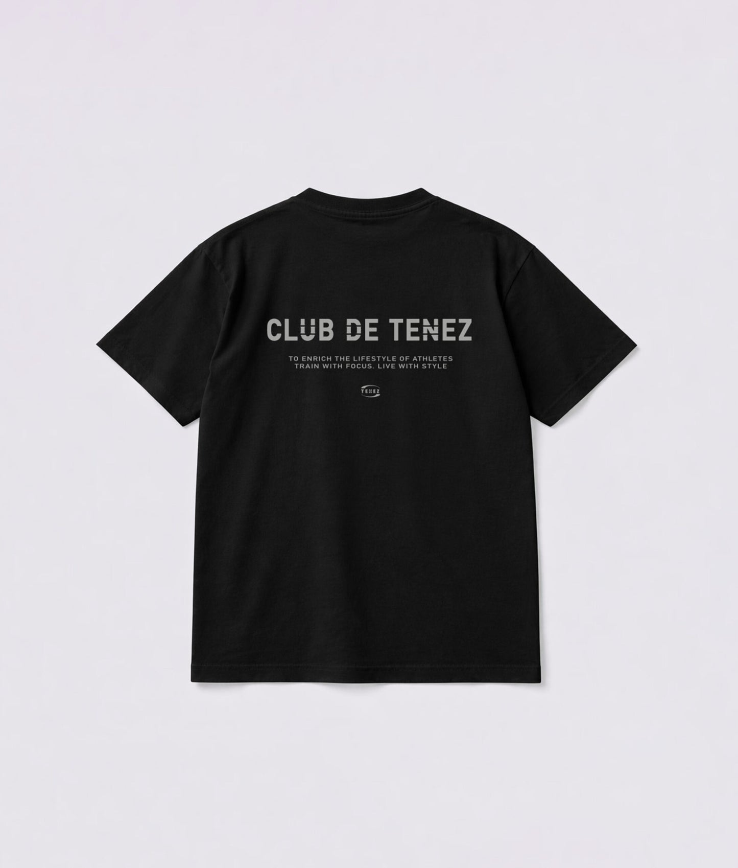 0123. Silky-Matte Cotton Tee "CLUB DE TENEZ"