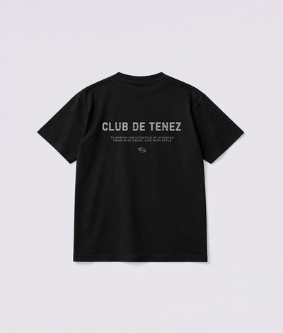 0123. Silky-Matte Cotton Tee "CLUB DE TENEZ"