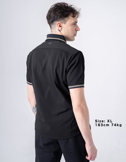 【数量限定】0109. MOON-TECH®︎ × TENETTI Collar Shirt (テネッチゴルフワッペン)