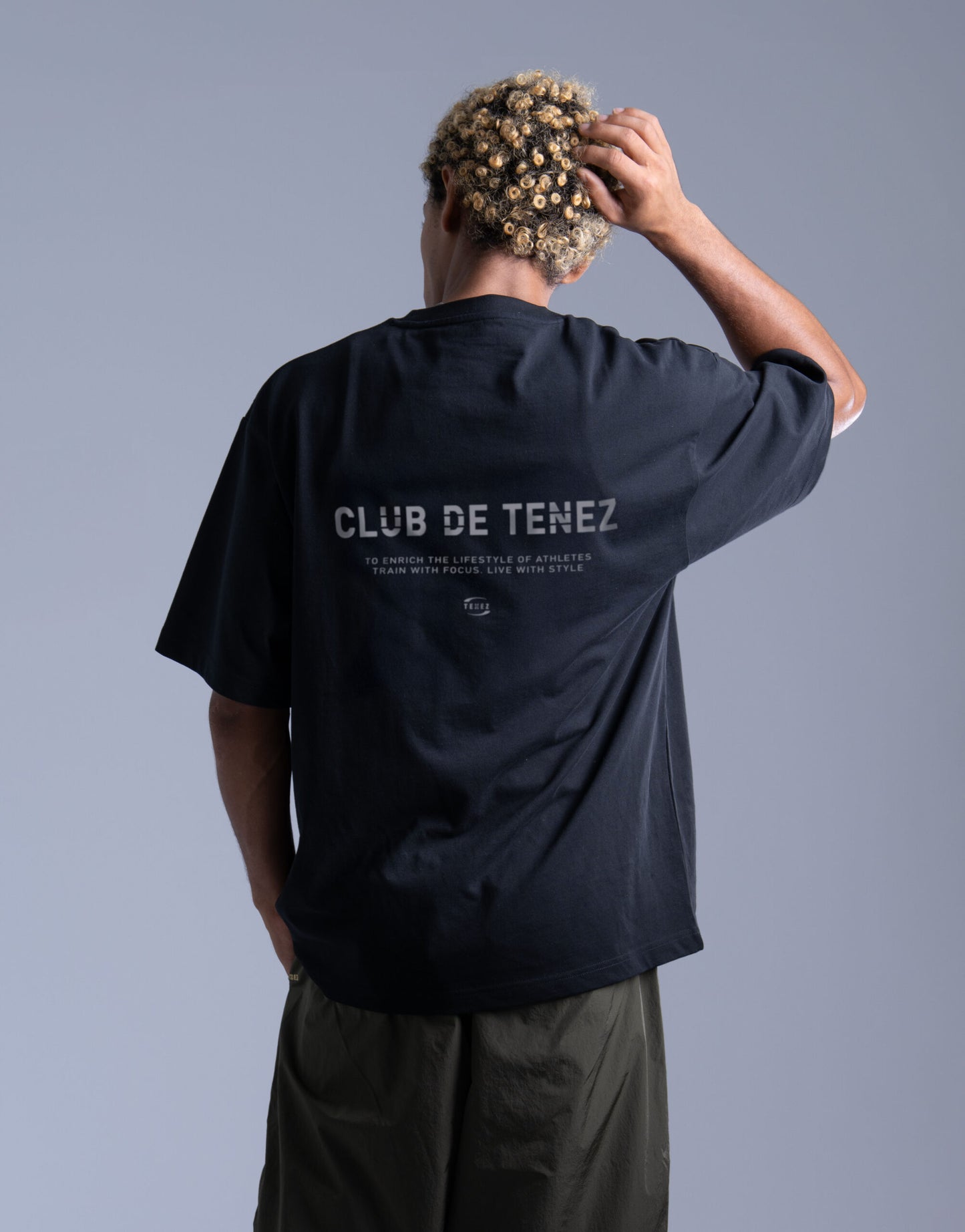 0123. Silky-Matte Cotton Tee "CLUB DE TENEZ"