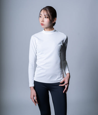 0074. （WOMENS）MOON-TECH®︎ Mock Neck Long Sleeve Tee