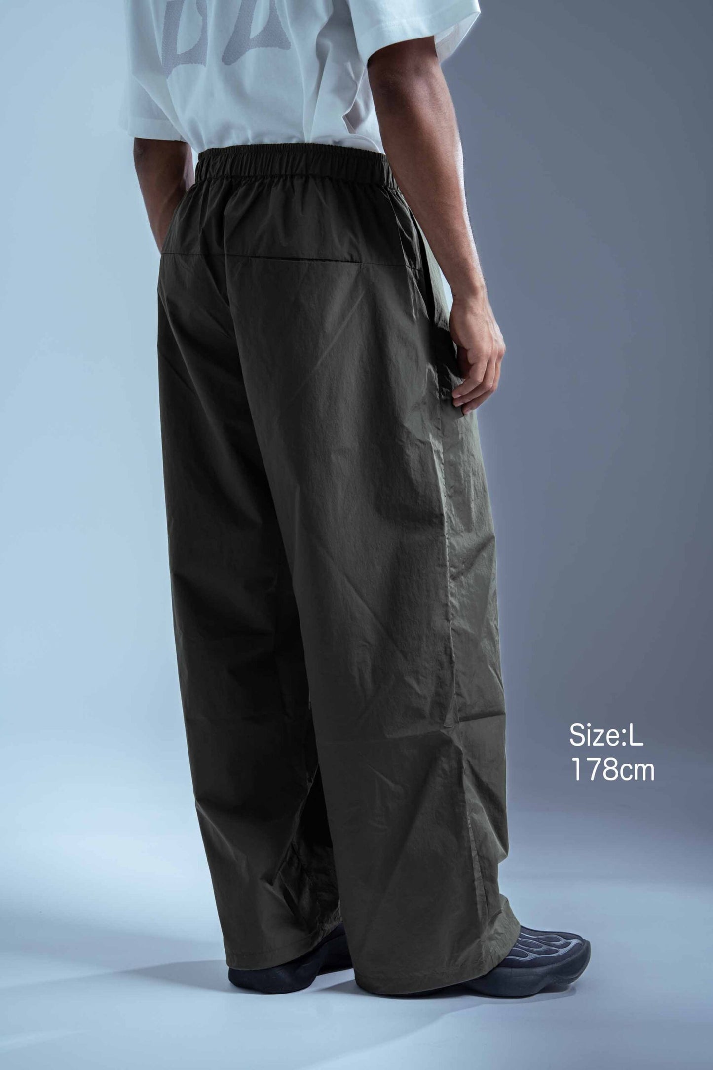 0102. NYLON Wide Pants