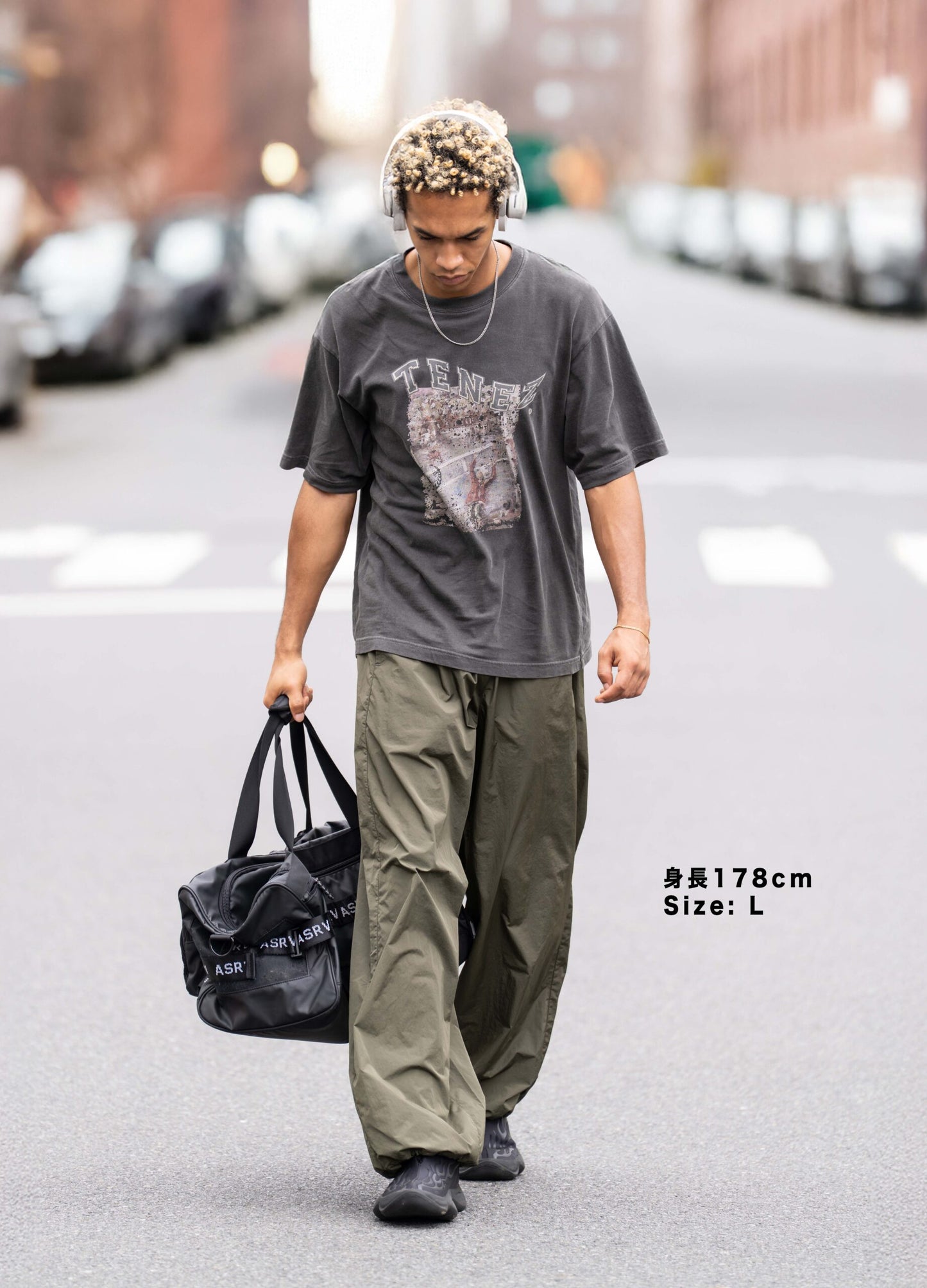 0102. NYLON Wide Pants