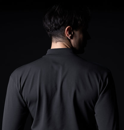 0074. （MENS）MOON-TECH®︎ Mock Neck Long Sleeve Tee