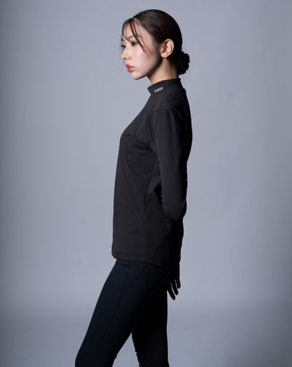 0074. （WOMENS）MOON-TECH®︎ Mock Neck Long Sleeve Tee