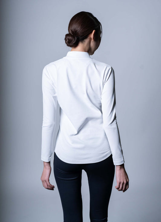 0074. （WOMENS）MOON-TECH®︎ Mock Neck Long Sleeve Tee