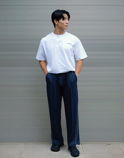 0144. TENEZ Track Pants Two Stripes (デニム風)