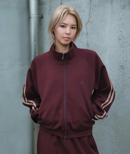0141. Track Jacket Two Stripes (エンジ)