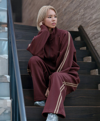 0141. Track Jacket Two Stripes (エンジ)