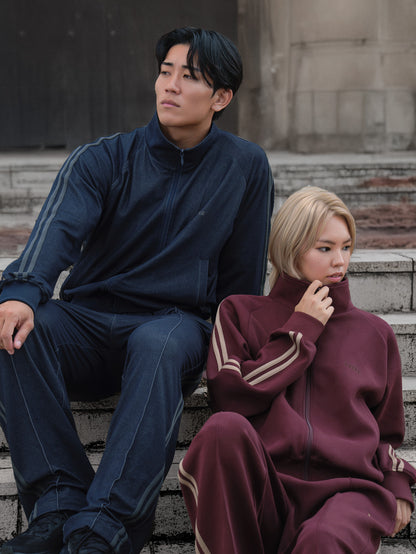 0142. Track Jacket Two Stripes (デニム風)