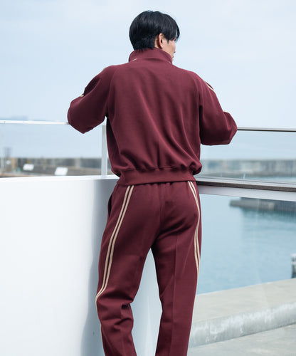0143. TENEZ Track Pants Two Stripes (エンジ)