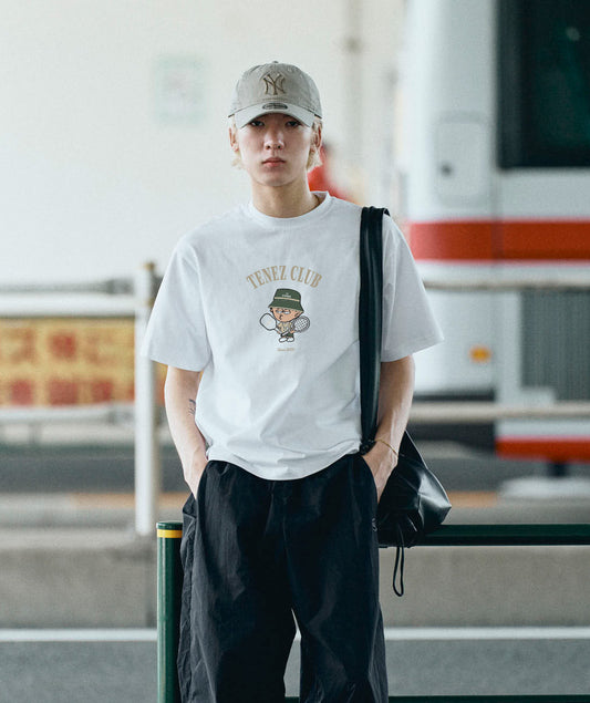 [限定] 0129. Premium Cotton Stretch Tee "TENEZ CLUB x スネッチ"