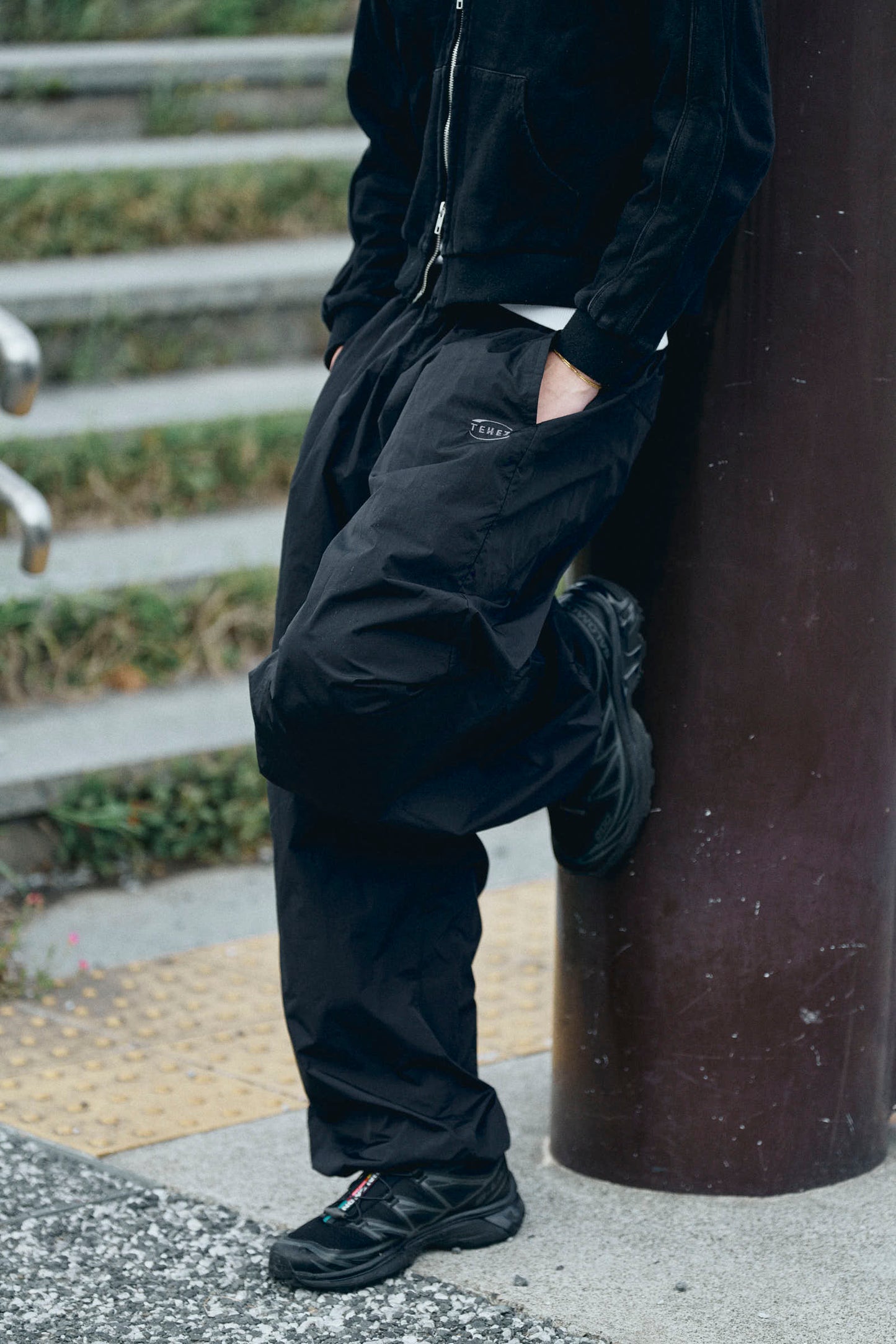 0102. NYLON Wide Pants