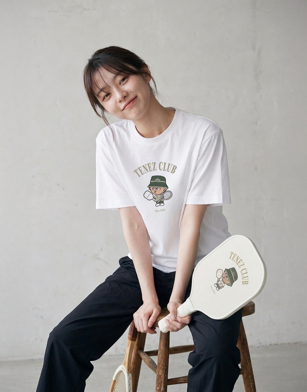 [限定] 0129. Premium Cotton Stretch Tee "TENEZ CLUB x スネッチ"