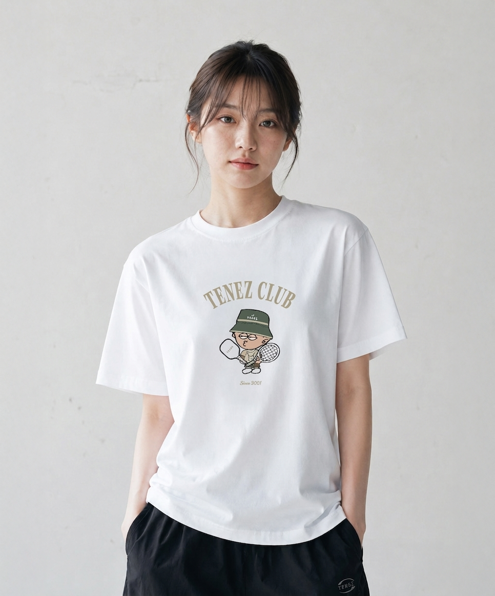 [限定] 0129. Premium Cotton Stretch Tee "TENEZ CLUB x スネッチ"