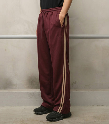 【セットアップ 】0141. & 0143. TENEZ Track Jacket & Pants Two Stripes SET UP (エンジ)