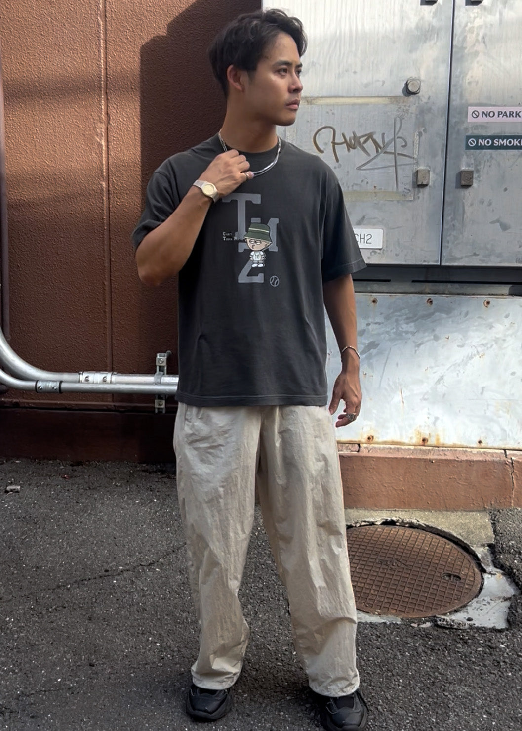0113. AFTER-TRAINING Fade Cotton Tee "スネッチ"
