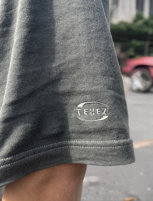 0106. AFTER-TRAINING Fade Cotton Tee "刺繍"