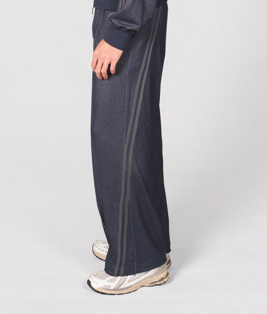 0144. TENEZ Track Pants Two Stripes (デニム風)