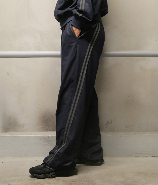 0144. TENEZ Track Pants Two Stripes (デニム風)