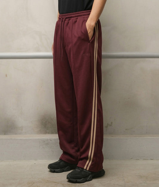 0143. TENEZ Track Pants Two Stripes (エンジ)