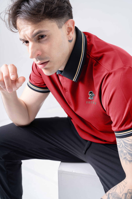 【数量限定】0109. MOON-TECH®︎ × TENETTI Collar Shirt (テネッチゴルフワッペン)