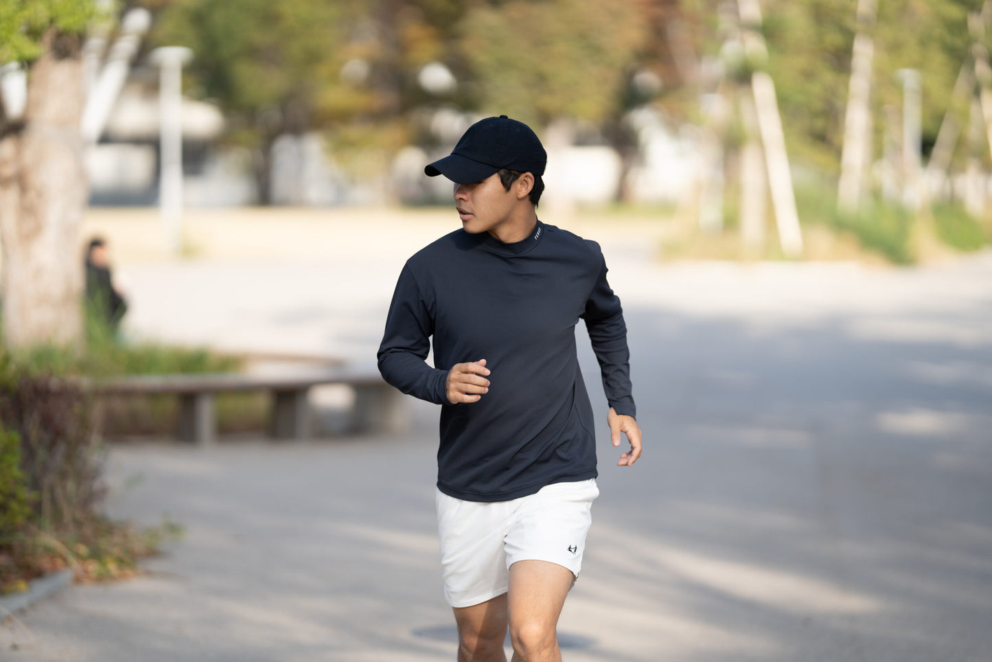 0074. （MENS）MOON-TECH®︎ Mock Neck Long Sleeve Tee